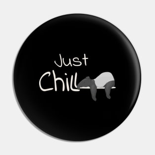 Just Chill | Relaxing Tapir Stress Relief Art Pin