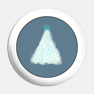 Blue Christmas Tree Pin