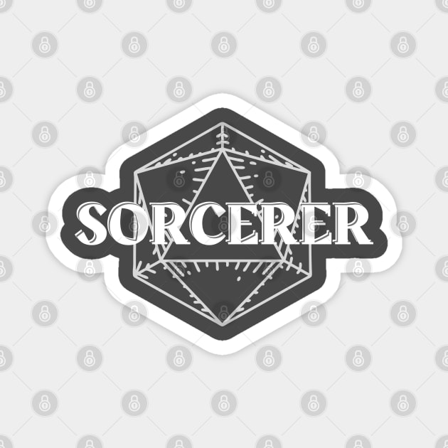 Sorcerer DnD D20 Symbol Print Magnet by DungeonDesigns