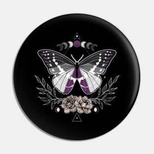Asexual Butterfly LGBT Pride Flag Pin