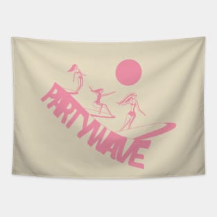 Party Wave Pink Tapestry