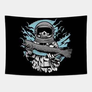 Astronaut Fishing Tapestry