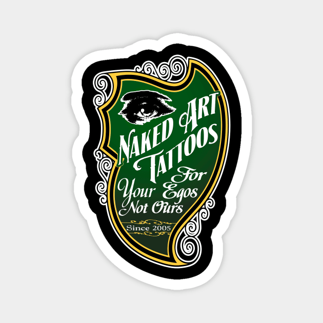 naked art shield Magnet by Naked Art Tattoos Maryland Chris Lowe 