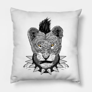 Lion punk crest Pillow