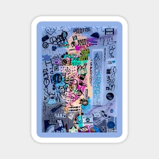 Street Style Design Graffiti NYC Tags Magnet