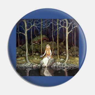 Princess in the Forest - John Bauer Pin