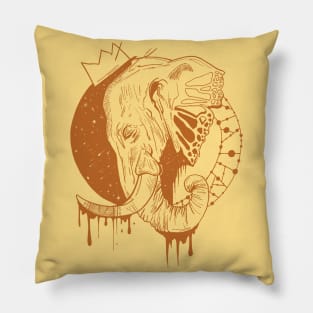Terracotta Royal Elephant Pillow