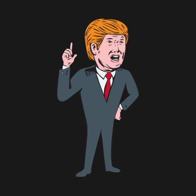 Donald Trump Republican Candidate Cartoon by retrovectors