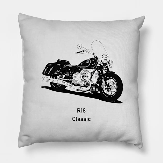 BMW R18 Classic Pillow by Hilmay