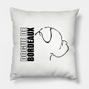 Dogue de Bordeaux profile dog lover gift Pillow