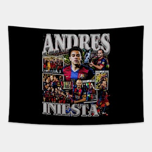 Andres Iniesta Vintage Bootleg Tapestry