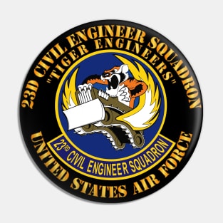 23d Civil Engineer Squadron - Tiger Engineers Pin