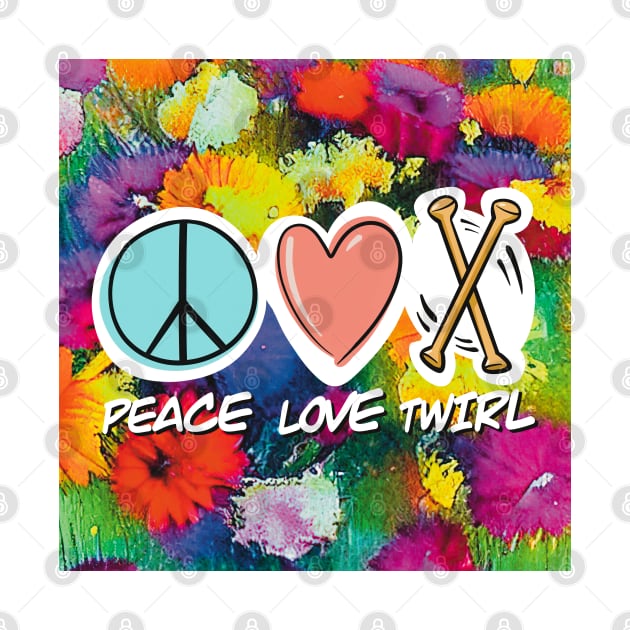 Peace Love Twirl symbol Floral design by SubtleSplit