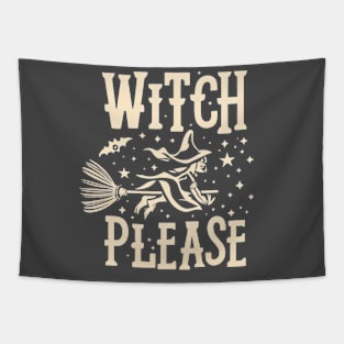 Halloween Witch Please Tapestry