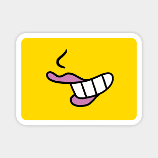 Yellow Character Female Mouth Magnet