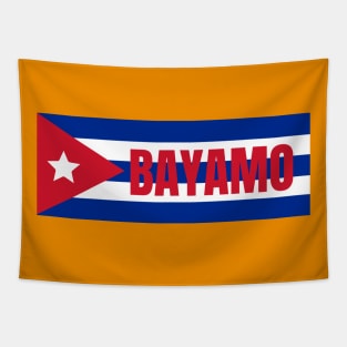 Bayamo City in Cuban Flag Tapestry