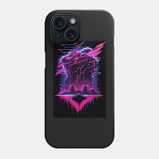 Synthwave metal abstraction Phone Case