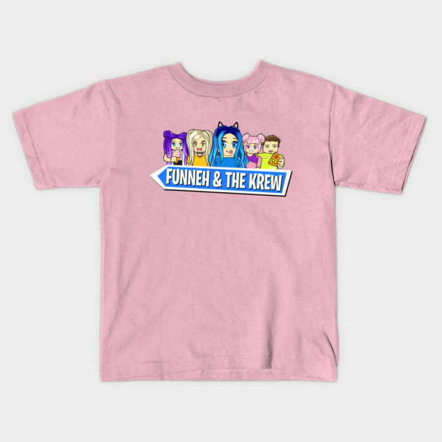 Funneh The Krew Rblx Funneh Kids T Shirt Teepublic - funneh roblox meep city babys