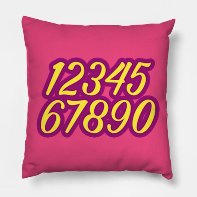 Numeric Narratives 1234567890 Pillow by coralwire