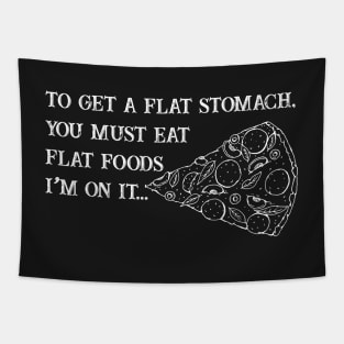 Funny Flat Stomach Gym Quote Tapestry