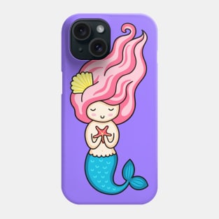 Cute Happy Mermaid Lover - Girly Cute Funny Design Phone Case