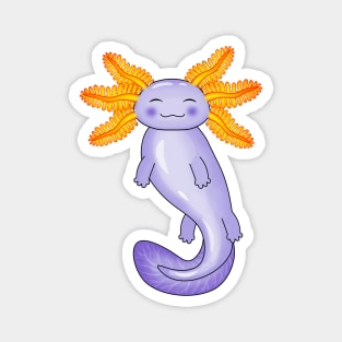 Purple Blue Axolotl Magnet