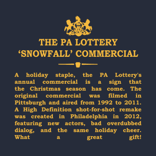 Real Historical Philadelphia - PA Lottery Christmas Commercial T-Shirt