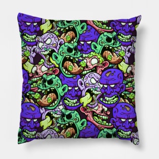 Zombies Purple Pillow