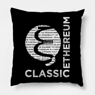 Ethereum Classic (white) Pillow