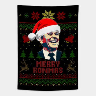 Ronald Reagan Merry Ronmas Tapestry