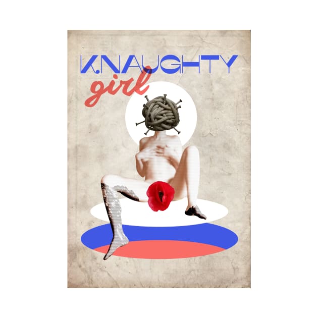 Naughty Girl Erotic Retro Vintage Collage by Inogitna Designs