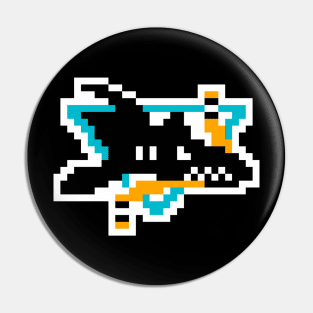 8-Bit Sharks Pin