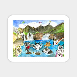 Pets at Fairy Falls Scotland Magnet