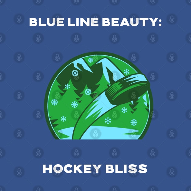 Blue Line Beauty: Hockey Bliss Hockey by PrintVerse Studios