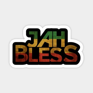 Jah Bless Rastafarian Reggae Roots Rock Design Magnet