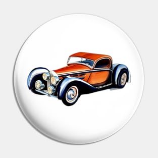 Retro Racecar Pin