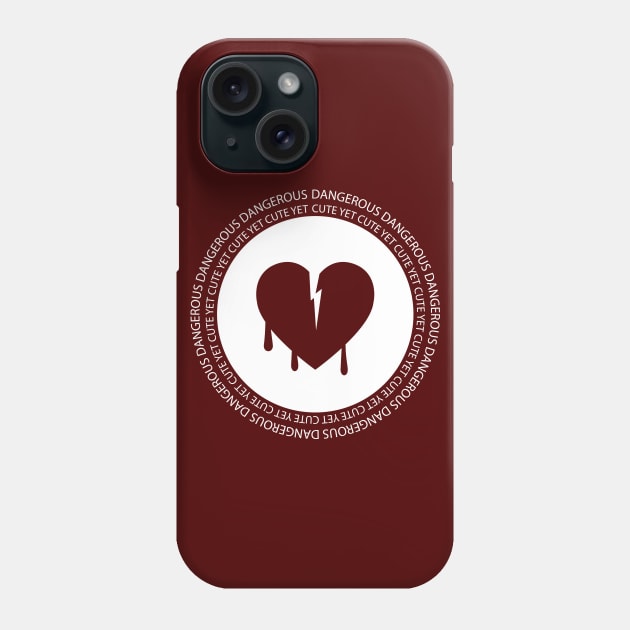 [Mayadere] Cute Yet Dangerous (White) Phone Case by cafephantom