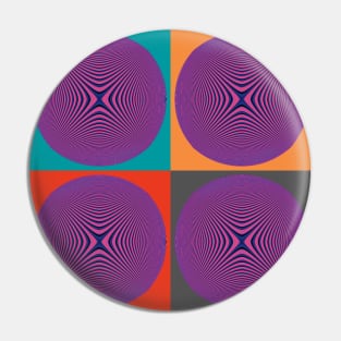 Hypnotic geometric circles in pop art style I Pin