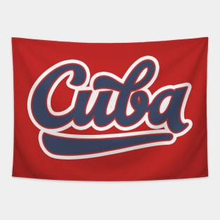 Cuba Swirl Typography Tapestry