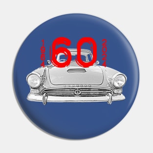 Sunbeam Alpine Tiger 1960s British classic sports car monochrome 60th anniversary special edition Pin