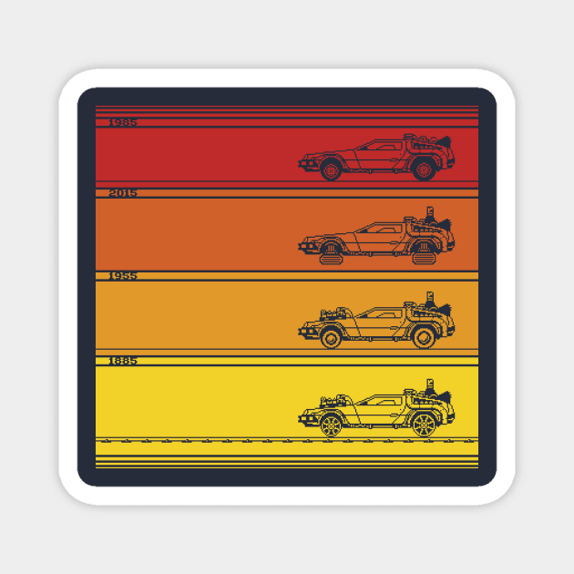 Retro Back To The Future Magnet by Mauru