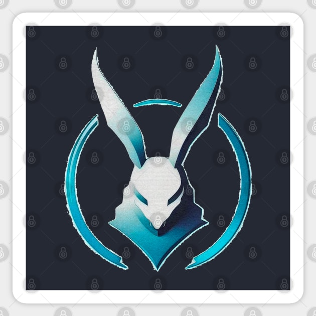 Rabbit logo - Silhouette - Sticker | TeePublic
