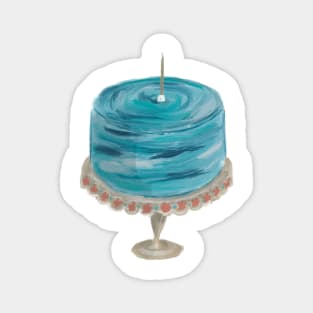 Blue Birthday Cake Magnet