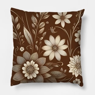 White Flowers Pillow