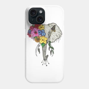 Elephant Color White Background Phone Case