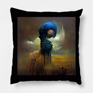 The Wind Whispers Insanity by Techaitika Pillow