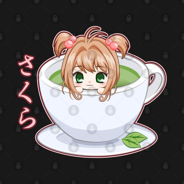 Chibi Sakura Tea Mug by LoShimizu