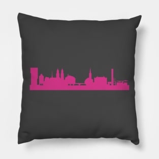 Zurich skyline pink Pillow