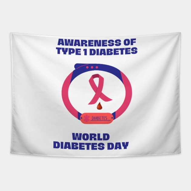 Awareness of type 1 diabetes Tapestry by NOUNEZ 