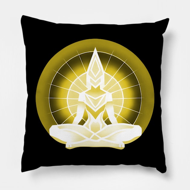 Aura Gold Meditation 06 Pillow by CGI Studios